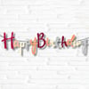 Kaligrafi Retro Happy Birthday Yazısı