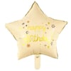 Krem Parlak Yıldız Folyo Balon (45 cm)