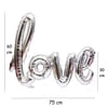 Love Folyo Balon Gümüş