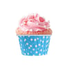 Muffin Kek Kapsülü Mavi Beyaz Puantiyeli 50 li