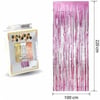 Parlak Püsküllü Kapı Perdesi Arka Fon 90cmx200cm Pembe