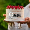Pasta Önü Pleksi Queen Yazı Gümüş