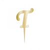 Pasta Üstüne Pleksi Harf T Gold