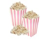 Popcorn Mısır Kutusu Pembe Beyaz Çizgili