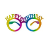 Renkli Happy Birthday Gözlük
