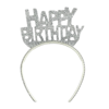 Simli Eva Happy Birthday Taç Gümüş