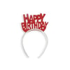 Simli Eva Happy Birthday Taç Kırmızı