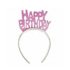 Simli Eva Happy Birthday Taç Pembe
