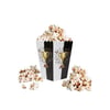 Siyah Beyaz Kupa Desenli Popcorn Mısır Kutusu 8 Adet