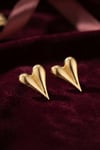 316L Çelik Gold Renk Kalp Model Küpe