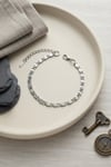 316L Çelik Gümüş Renk Ezme S Zincir Model Erkek Bileklik