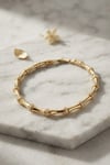 Gold Renk Bambu Model Zirkon Taşlı Kadın Bileklik