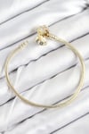 Pirinç Charm Zirkon Taşlı Yonca Model Gold Renk Kadın Bileklik