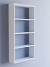1. Sınıf Mdf 5 Raflı Dekoratif Kitaplık, Beyaz Kitaplık, Ofis Kitaplığı, Duvar Rafı 104x55cm
