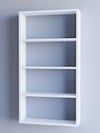 1. Sınıf Mdf 5 Raflı Dekoratif Kitaplık, Beyaz Kitaplık, Ofis Kitaplığı, Duvar Rafı 104x55cm