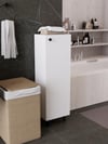 %100 MDF 3 Raflı Çok Amaçlı Dolap, Ayarlanabilir Raflı Metal Ayaklı Beyaz Kiler Dolabı, Mutfak Dolabı, Banyo Dolabı (BD06)