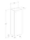 %100 MDF 3 Raflı Çok Amaçlı Dolap, Ayarlanabilir Raflı Metal Ayaklı Beyaz Kiler Dolabı, Mutfak Dolabı, Banyo Dolabı (BD06)