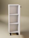 %100 MDF 3 Raflı Çok Amaçlı Dolap, Ayarlanabilir Raflı Metal Ayaklı Beyaz Kiler Dolabı, Mutfak Dolabı, Banyo Dolabı (BD06)