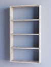 %100 MDF, 5 Raflı Dekoratif Kitaplık, Beyaz Kitaplık, Ofis Kitaplığı, Duvar Rafı 104x55cm