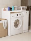 %100 MDF Çamaşır ve Kurutma Makinesi Dolabı, Kapaklı 2 Raflı Çamaşır Makinesi Düzenleyicisi