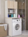 %100MDF Çamaşır ve Kurutma Makinesi Dolabı, 3 Raflı Kapaklı Çamaşır Makinesi Üstü Dolabı