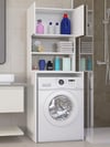 %100MDF Çamaşır ve Kurutma Makinesi Dolabı, 3 Raflı Kapaklı Çamaşır Makinesi Üstü Dolabı