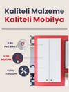 2 Kapaklı Ayarlanabilir Raflı Beyaz Çok Amaçlı Dolap, Kulplu Kiler Dolabı, Banyo Dolabı %100MDF (BD10)