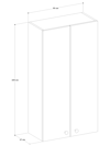 2 Kapaklı Ayarlanabilir Raflı Beyaz Çok Amaçlı Dolap, Kulplu Kiler Dolabı, Banyo Dolabı %100MDF (BD10)