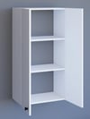 2 Kapaklı Ayarlanabilir Raflı Beyaz Çok Amaçlı Dolap, Kulplu Kiler Dolabı, Banyo Dolabı %100MDF (BD10)