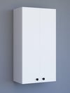 2 Kapaklı Ayarlanabilir Raflı Beyaz Çok Amaçlı Dolap, Kulplu Kiler Dolabı, Banyo Dolabı %100MDF (BD10)