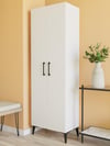 Askılıklı, Ayakkabılıklı 2 Kapaklı Beyaz Portmanto | %100 MDF Raflı Modern Vestiyer (VST05)