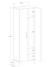 Askılıklı, Ayakkabılıklı 2 Kapaklı Beyaz Portmanto | %100 MDF Raflı Modern Vestiyer (VST05)