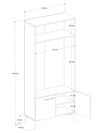 Ayakkabılıklı, Askılıklı Modern Beyaz Portmanto | %100 MDF Raflı Vestiyer | Antre Dolabı (VST04)