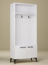 Ayakkabılıklı, Askılıklı Modern Beyaz Portmanto | %100 MDF Raflı Vestiyer | Antre Dolabı (VST04)