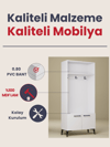 Ayakkabılıklı, Askılıklı Modern Beyaz Portmanto | %100 MDF Raflı Vestiyer | Antre Dolabı (VST04)