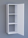 Ayarlanabilir Raflı Beyaz Çok Amaçlı Dolap, Kiler Dolabı, Banyo Dolabı %100MDF Kulplu Dolap (BD09)