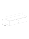 Beyaz Duvara Monte Dresuar | Halka Kulplu Tek Kapaklı %100 MDF Konsol | Şık ve Modern Dekoratif Raf (80 cm) (VST06)