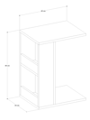 Dergilikli Raflı C Yan Sehpa, %100 MDF Sonoma/Beyaz 