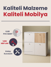 Detamob Çok Amaçlı Dolap, Raflı Ayakkabılık, Banyo Dolabı, Mutfak Dolabı, 1. Sınıf MDF