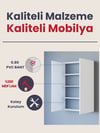 Detamob Kapaklı İnce Çok Amaçlı Dolap 104x72cm