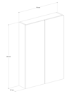 Detamob Kapaklı İnce Çok Amaçlı Dolap 104x72cm