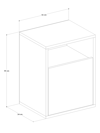 Detamob Kapaklı Raflı Komodin, %100 MDF Sonoma/Beyaz & Karbon Gri/Sonoma
