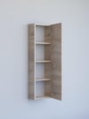 Kapaklı Raflı Banyo Dolabı, İnce Çok Amaçlı Dolap 104x31cm