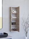 Kapaklı Raflı Banyo Dolabı, İnce Çok Amaçlı Dolap 104x31cm
