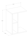 Raflı C Yan Sehpa, %100 MDF Beyaz & Sonoma/Beyaz & Sonoma / Gri
