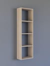 Raflı Dekoratif Kitaplık, Geniş Kitaplık, Ofis Kitaplığı, Duvar Rafı %100MDF 104x31cm