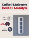 Raflı Dekoratif Kitaplık, Geniş Kitaplık, Ofis Kitaplığı, Duvar Rafı %100MDF 104x31cm