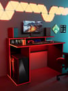 Siyah Oyuncu Masası, %100 MDF, Profesyonel Gaming Oyuncu Masası, 60x120cm