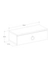 Vizon Rengi Duvara Monte Dresuar | Halka Kulplu Tek Kapaklı %100 MDF Konsol (60cm) | Şık ve Modern Dekoratif Raf (VST07)
