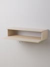 Vizon Rengi Duvara Monte Dresuar | Halka Kulplu Tek Kapaklı %100 MDF Konsol | Şık ve Modern Dekoratif Raf (80 cm) (VST06)